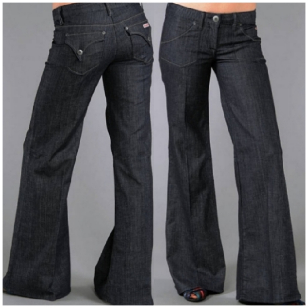 HUSDON Wide-leg Lightweight Mid-rise Jeans Size 28